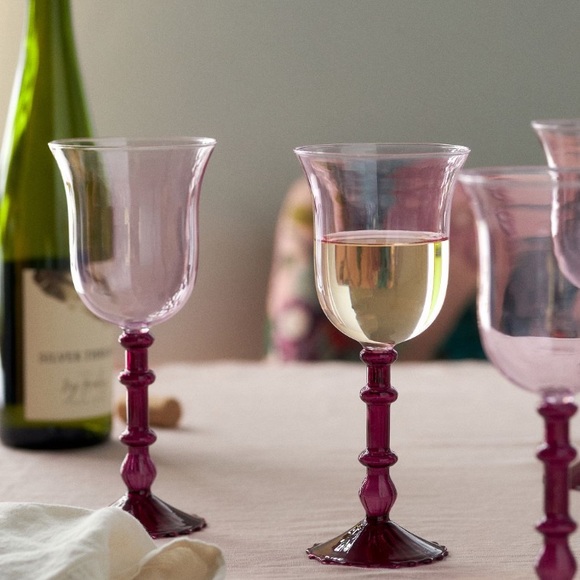 Anthropologie Other - Cinzia Mulberry Wine Glasses set